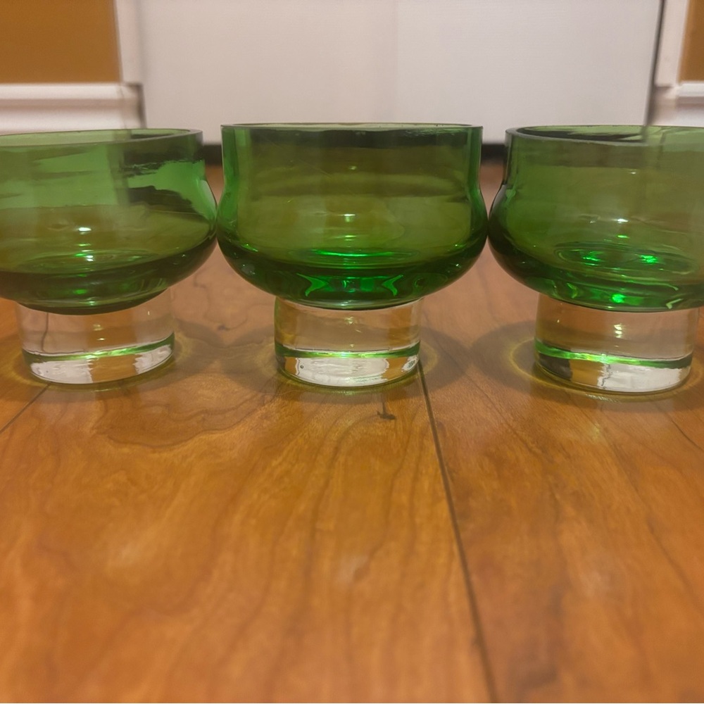 Mid Century Modern Glassware Pedestal Glasses